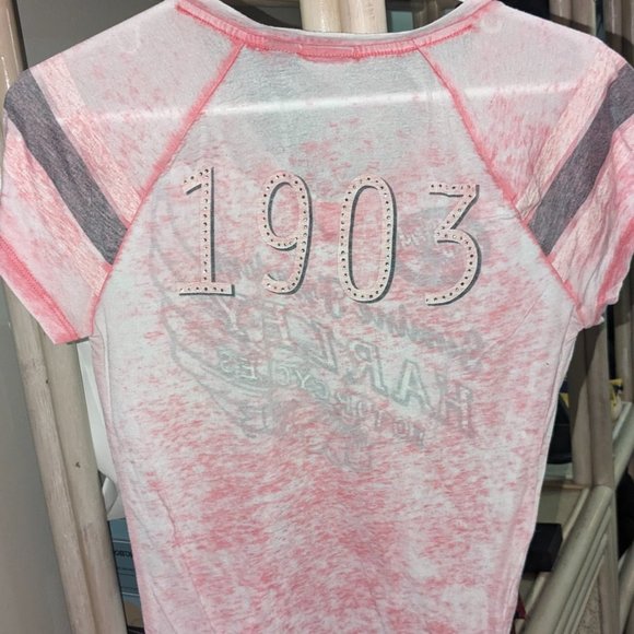 Woman's Pink Harley Davidson top - Picture 4 of 6
